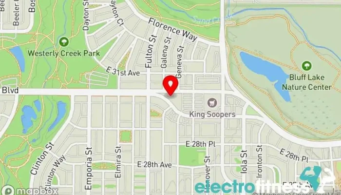 map of The Gym Colorado Gym in Denver