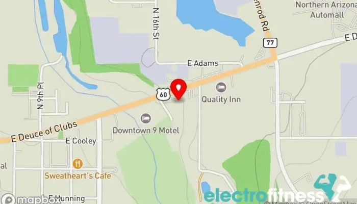 map of The Gym Show Low Gym in Show Low