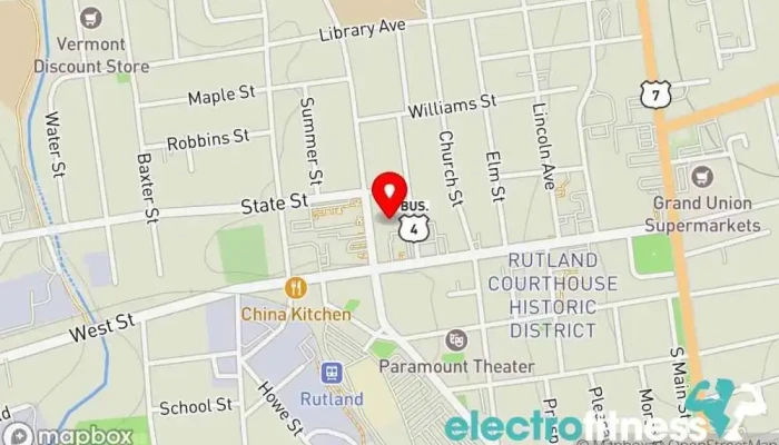 map of The Gymnasium Fitness & Nutrition Gym, Boxing gym, Fitness center, Yoga studio in Rutland