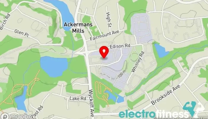 map of The Infinity Club Fitness center in Mahwah