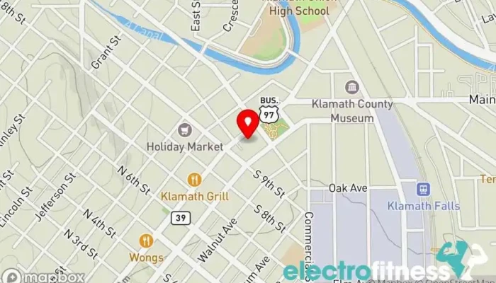 map of The Ledge Outdoor Store Outdoor clothing and equipment shop, Outdoor sports store in Klamath Falls