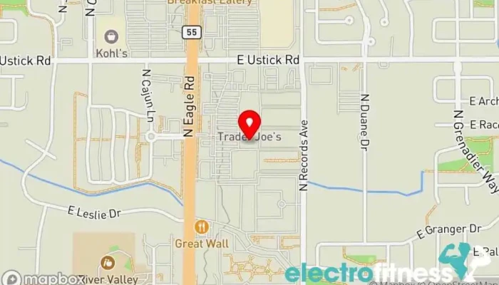 map of The Mecca Gym Gym, Fitness center, Health consultant, Personal trainer, Physical fitness program, Wellness program in Meridian