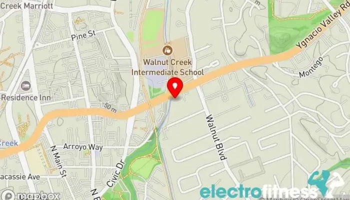 map of The Perfect Workout Personal trainer, Fitness center, Gym, Nutritionist, Physical fitness program in Walnut Creek
