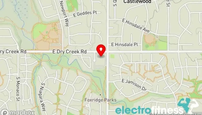 map of The Perfect Workout Personal trainer, Fitness center, Gym, Nutritionist, Physical fitness program in Centennial