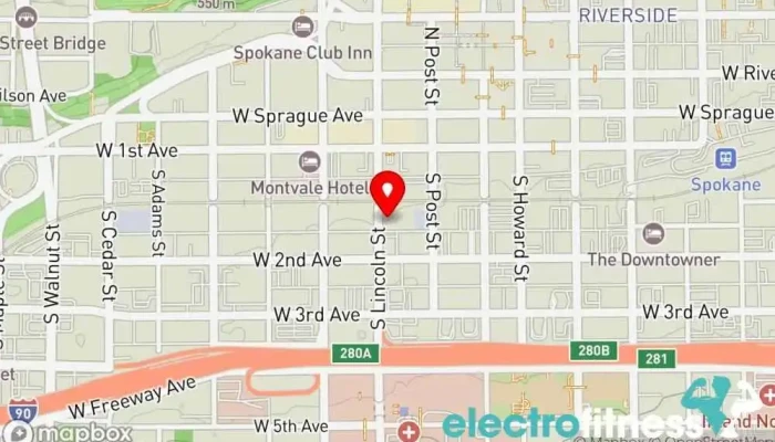 map of The Pilates Ritual Pilates studio in Spokane