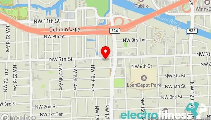 map of The Power Gym Gym in Miami