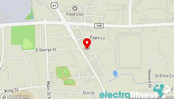 map of The Rock Fitness Center Physical fitness program, Fitness center, Gym, Personal trainer in Adairsville