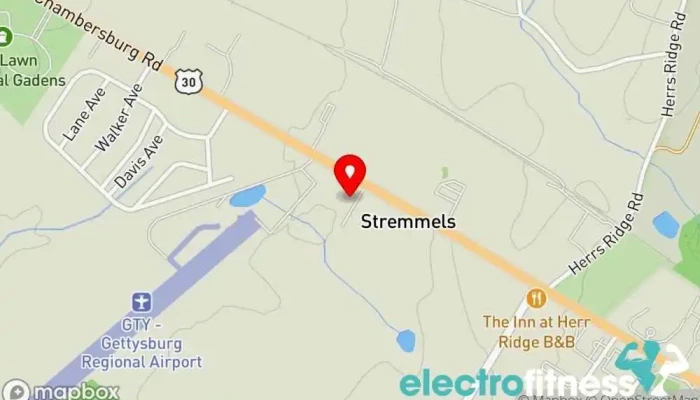 map of The Studio 17325 Gym in Gettysburg
