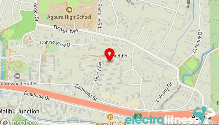 map of The Training Grounds Personal trainer, Gym, Physical fitness program in Agoura Hills