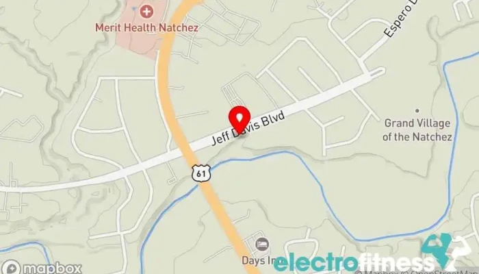 map of Threads/Fit Pilates Gym in Natchez