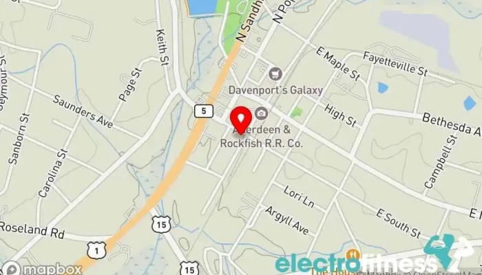 map of Thrive Pilates Studio LLC Physical fitness program in Aberdeen