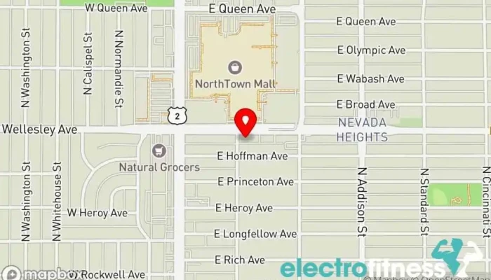 map of Titan Fitness Gym, Physical fitness program in Spokane