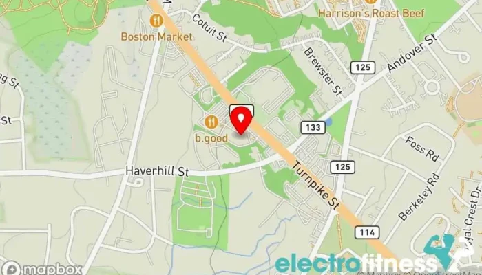 map of TITLE Boxing Club North Andover Boxing gym, Fitness center, Personal trainer in North Andover