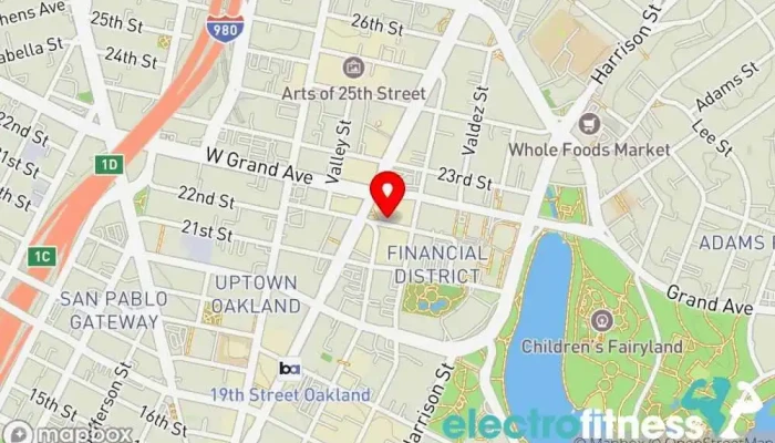 map of TITLE Boxing Club Oakland Central Boxing gym in Oakland