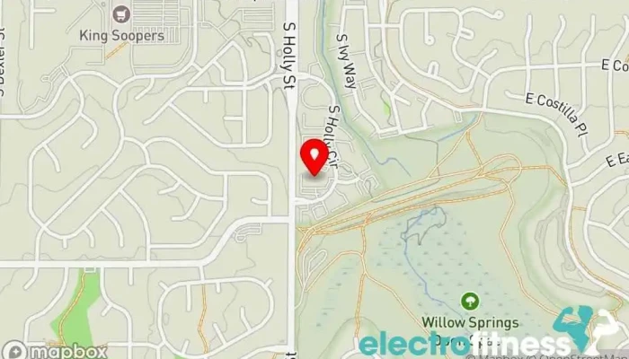 map of Total Health and Exercise Personal trainer, Fitness center, Gym, Physical fitness program, Weight loss service, Weightlifting area, Wellness program, Women's personal trainer in Centennial