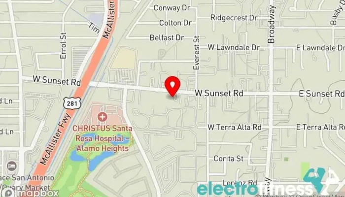 map of Total Mommy Fitness Women's personal trainer, Health consultant, Weight loss service in San Antonio