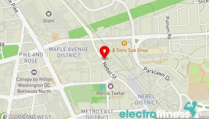 map of Tough Temple Gym, Fitness center, Personal trainer, Physical fitness program in Rockville