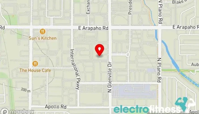 map of Train 4 Tomorrow Gym, Personal trainer in Richardson