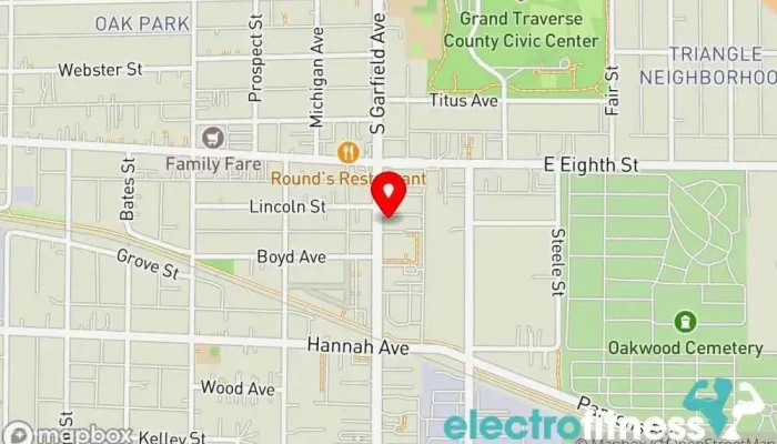 map of Training By K Studio Personal trainer in Traverse City