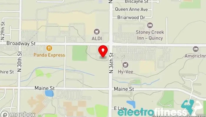 map of TrainSmart Fitness Physical fitness program in Quincy
