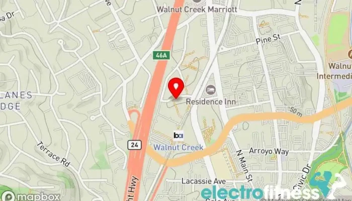 map of Trivalley.fit Personal trainer in Walnut Creek