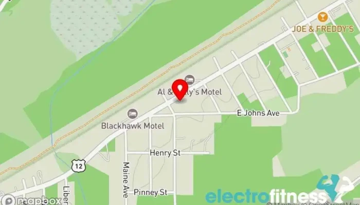 map of Troybuilt Fitness Personal trainer, Fitness center, Gym in Town of Pines