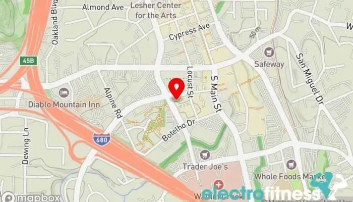 map of TruFusion Walnut Creek Fitness center in Walnut Creek