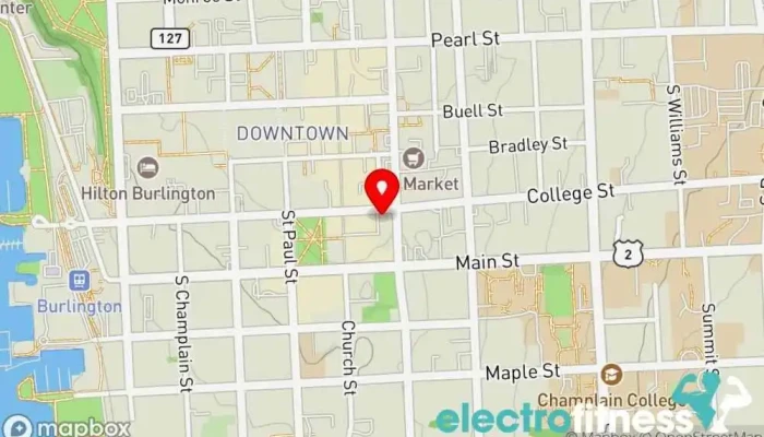 map of TULA Personal trainer, Fitness center in Burlington