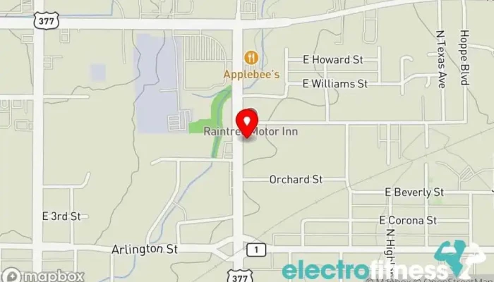 map of Tushka Fit Gym, Fitness center, Personal trainer, Physical fitness program, Snack bar, Weightlifting area in Ada