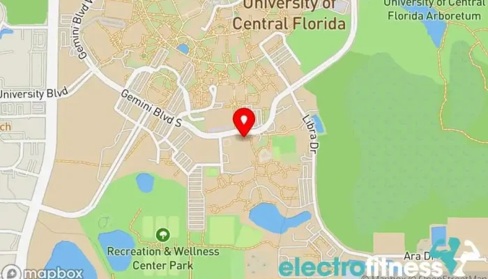 map of UCF Gym Gym in Orlando