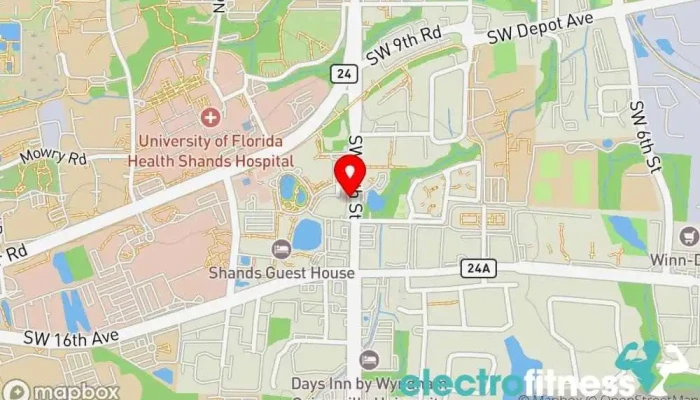 map of UF Health Fitness and Wellness Center Wellness center, Gym, Rehabilitation center in Gainesville