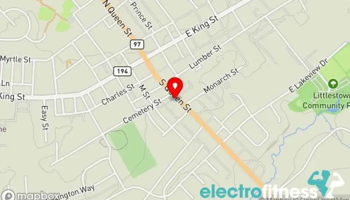 map of United Athletics Fitness Gym, Fitness center, Personal trainer, Pilates studio, Sports club, Yoga studio in Littlestown