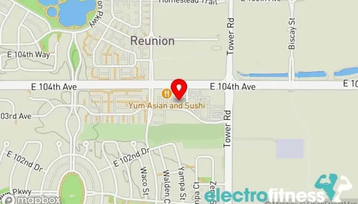 map of United Through Fitness Personal trainer, Nutritionist in Commerce City