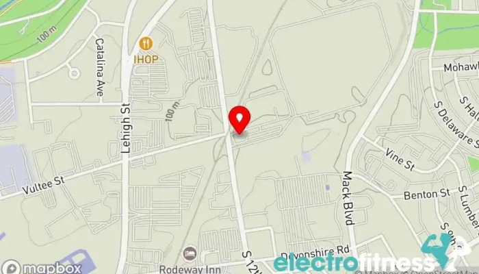 map of Universal Athletics Fitness Center LLC. Personal trainer in Allentown