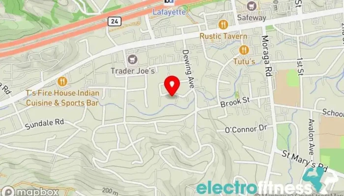 map of uplift experience Fitness center in Lafayette