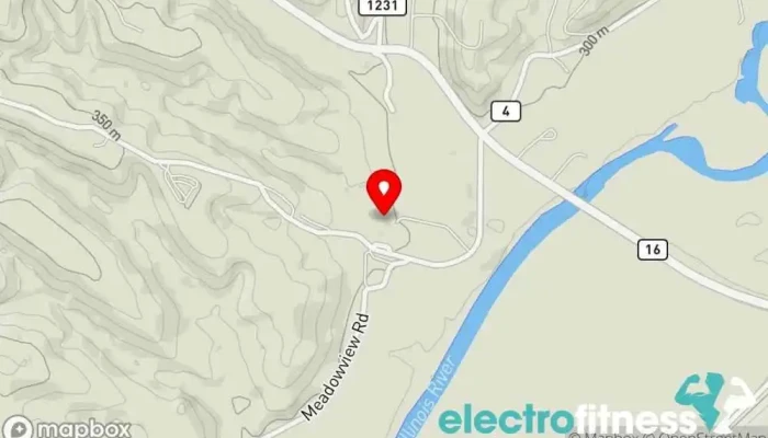 map of Upward Fitness & Pickleball Gym in Siloam Springs