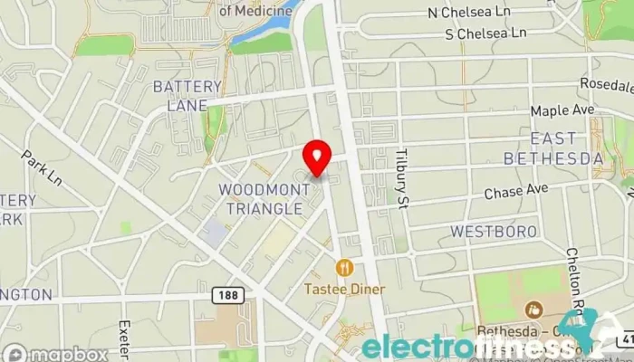 map of Urban Boxing Bethesda Boxing gym, Gym, Kickboxing school, Martial arts club in Bethesda