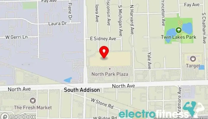 map of VASA Fitness Gym, Athletic club, Basketball court, Fitness center, Indoor swimming pool, Personal trainer, Physical fitness program, Weightlifting area, Women's personal trainer in Villa Park