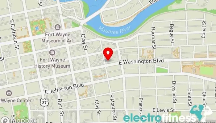 map of Velocity Human Design and Optimization Gym, Life coach, Nutritionist, Personal trainer, Women's personal trainer in Fort Wayne