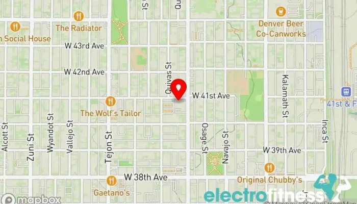 map of VIBE Gym and Wellness Collective Gym, Fitness center, Wellness center in Denver
