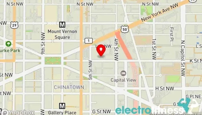 map of VIDA - City Vista Gym, Fitness center, Indoor cycling, Nutritionist, Personal trainer, Physical fitness program, Pilates studio, Sauna, Yoga studio in Washington