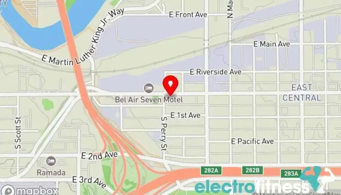 map of Vital Force Strength Gym, Personal trainer in Spokane