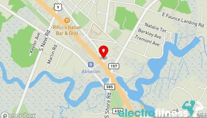map of water+yoga Wellness center, Physical fitness program in Absecon