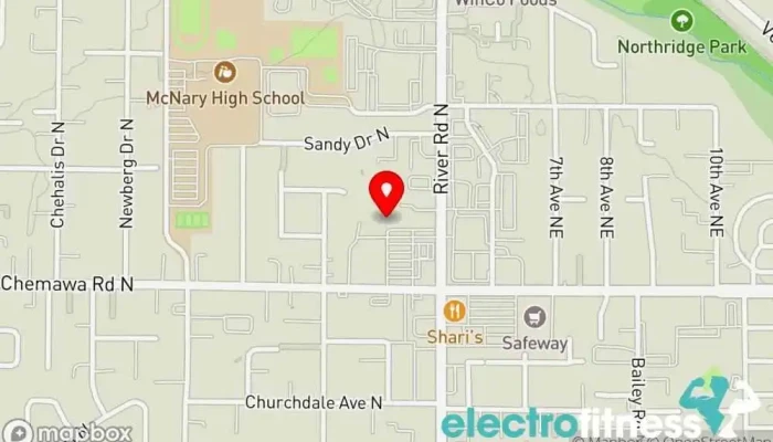 map of West Coast Strength Gym in Keizer