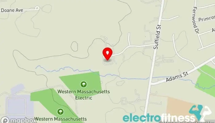map of Western Mass Gymnastics Gymnastics center in Agawam