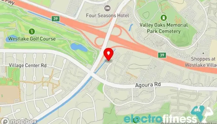 map of Westlake Sports Performance and Fitness Personal trainer in Westlake Village