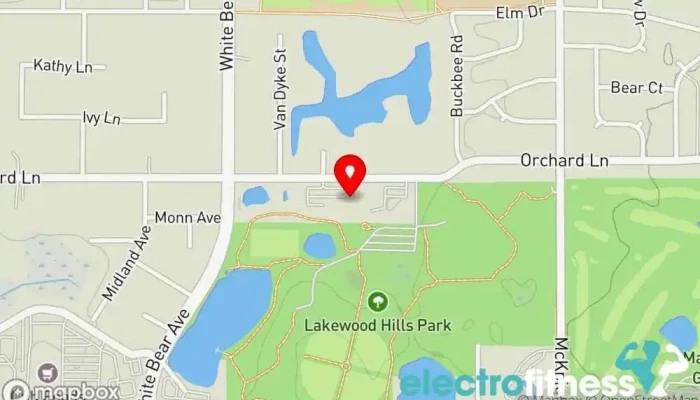map of White Bear Area YMCA Gym, After school program, Fitness center, Swimming pool in White Bear Lake