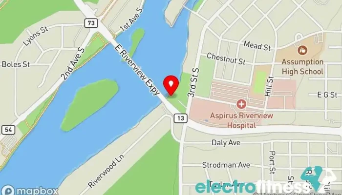 map of Wisconsin Rapids Outdoor Fitness Park Fitness center in Wisconsin Rapids