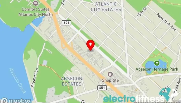 map of WOLF Fitness Absecon Gym, Fitness center in Absecon