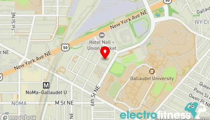 map of WØRK DC Fitness Fitness center in Washington